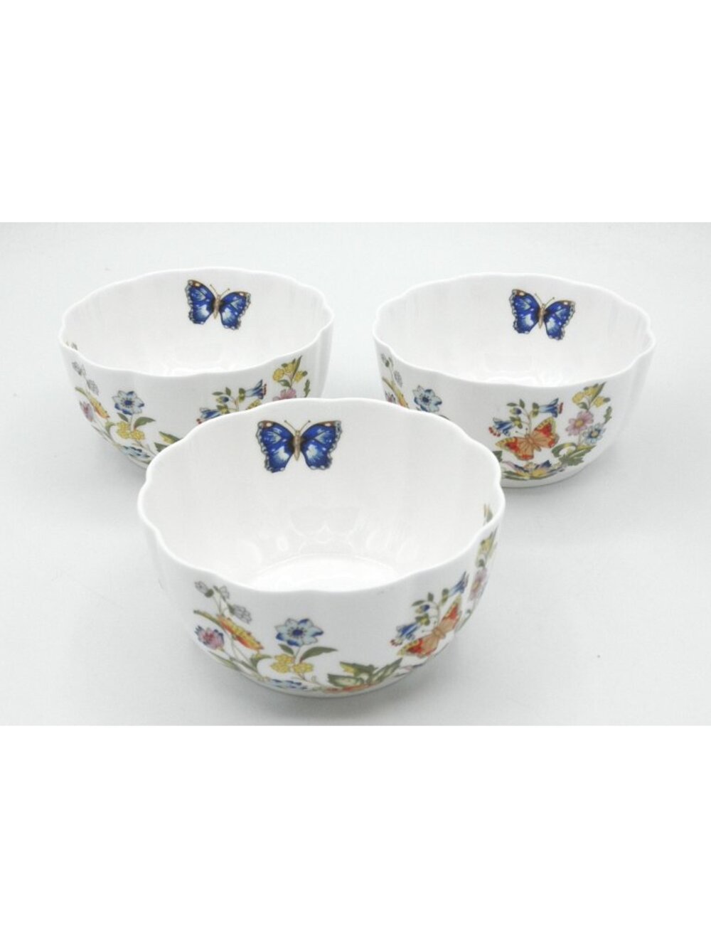 Cottage Garden by Aynsley 4 Inch Variete Bowls Set of 3 Pattern Code:  AYNOGA